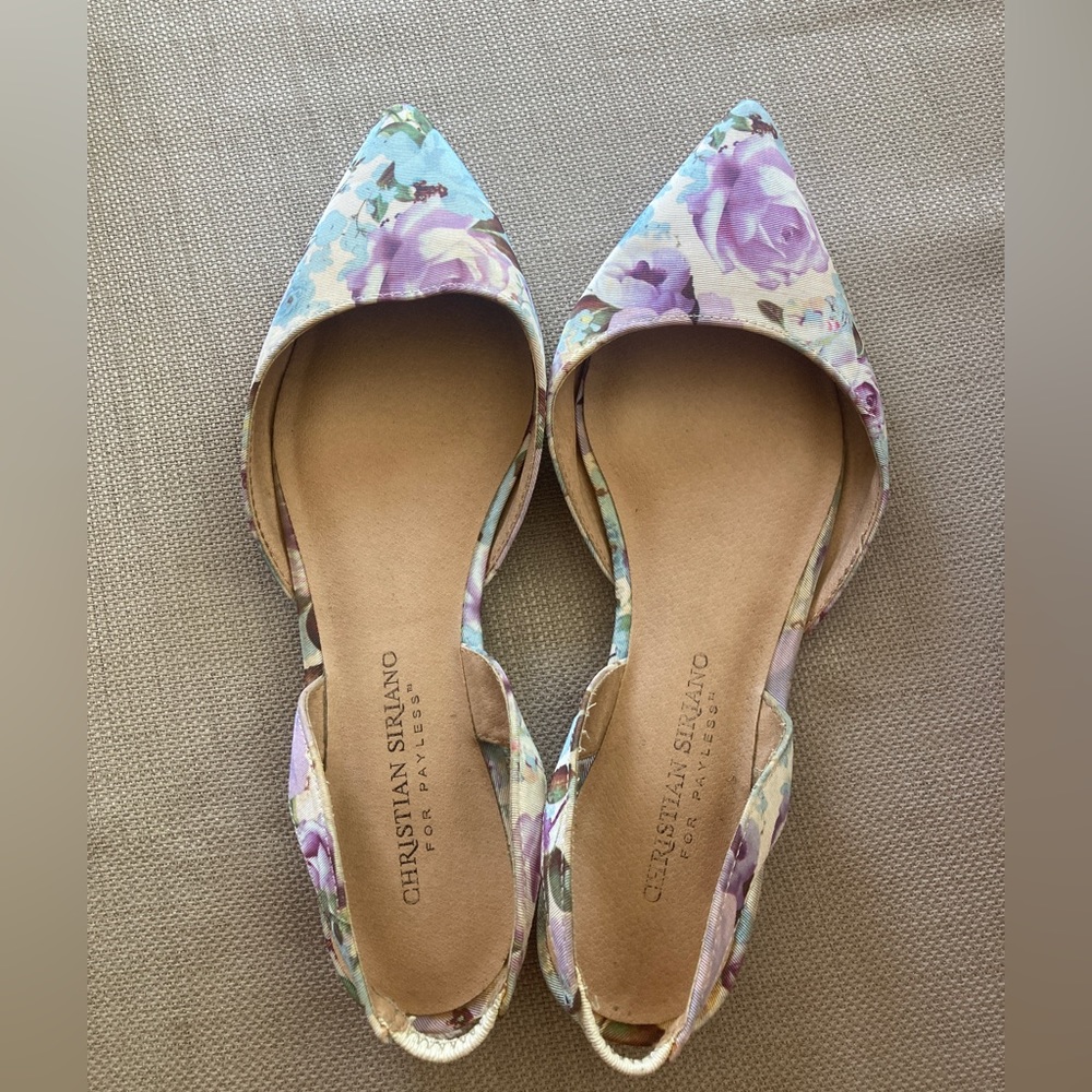 Christian Siriano Floral Flats Size 7